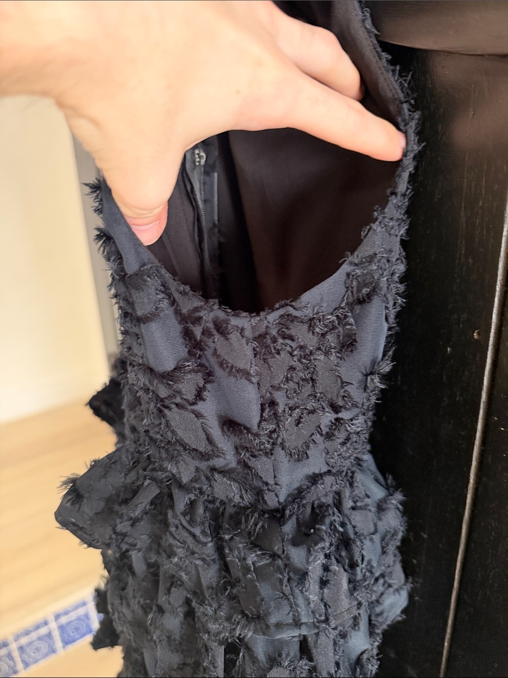 Chelsea28 Navy Ruffled Halter Mini Dress - Picture 5 of 5